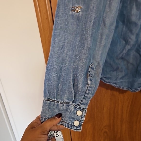 Reba Blue Embroidered Button Down Shirt - Picture 7 of 11